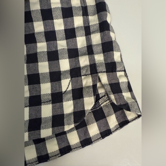 Loft Navy and White checkered preppy nautical shorts side zipper  size 8 EUC - Picture 7 of 9